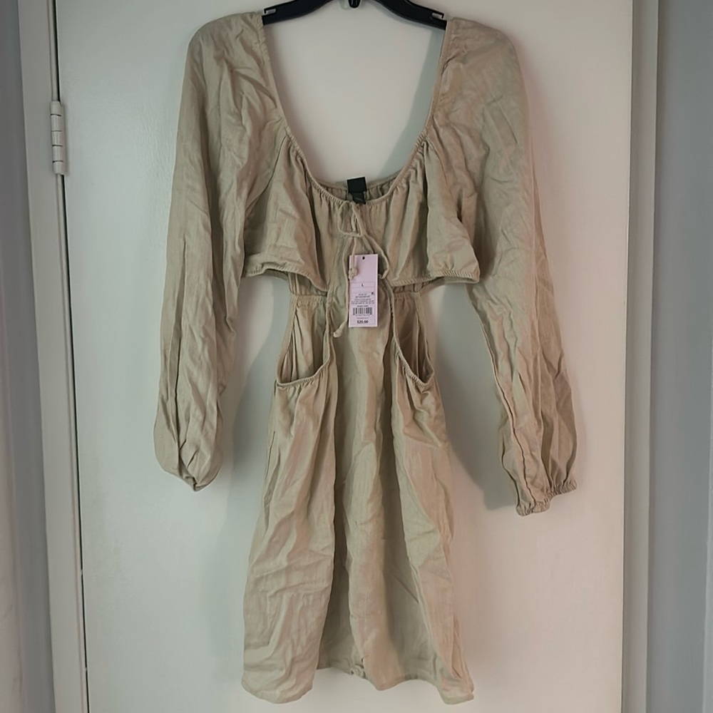 Wild Fable Light Taupe Cutout dress - Large - New With Tags